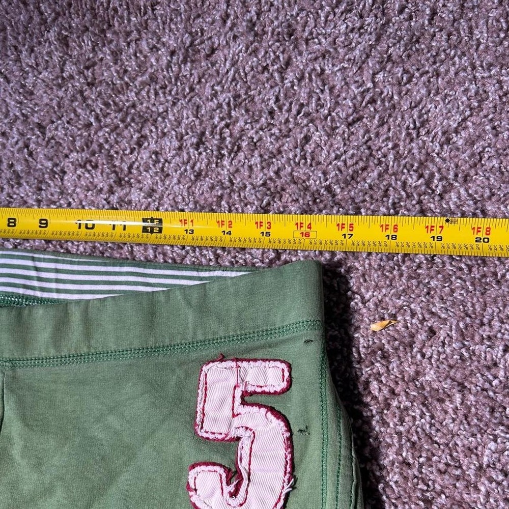 Mossimo Y2K Green Striped Embroidered Capri Pants Medium Track Joggers 2000s - Picture 5 of 7